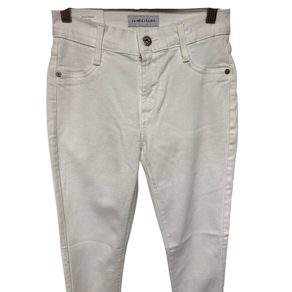 James Jeans Women's Leggings Faux Front Pockets Twiggy White Size 24 NEW Spots - Picture 2 of 12